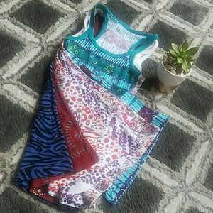 NOBO Printed Racer Back Tank Top Bundle